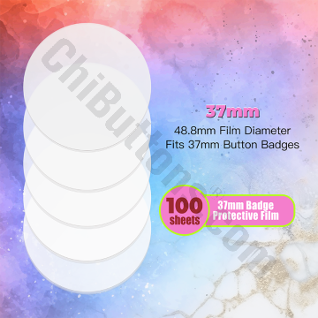 Mylar Sheets for 37mm Round button badges (100 pcs)