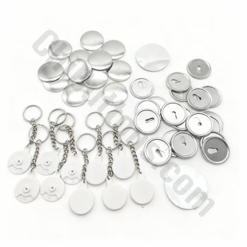 Keychain Parts - 37mm Round Versa-back Keychain (100 sets)