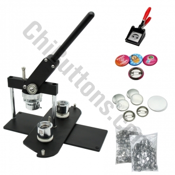 KIT -  25mm(1") Pro Badge Machine Button Maker-B400 + Round Mould + 500 Pin Parts + Handling Cutter